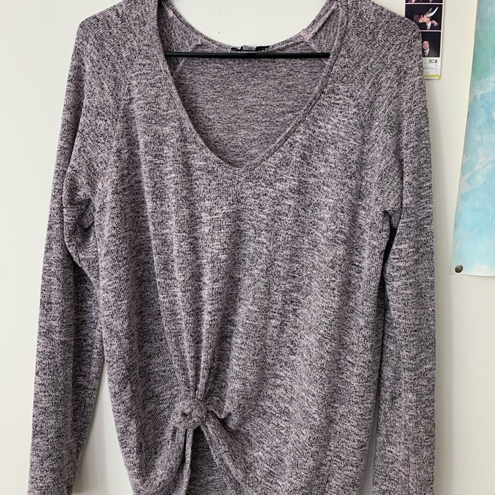 Purple off the shoulder sweater lightweight